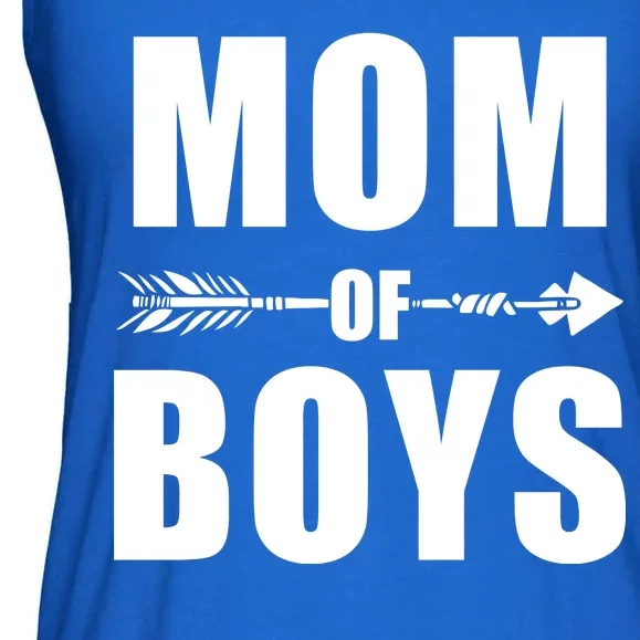 Mom of Boys Cute Mother's Day Ladies Essential Flowy Tank