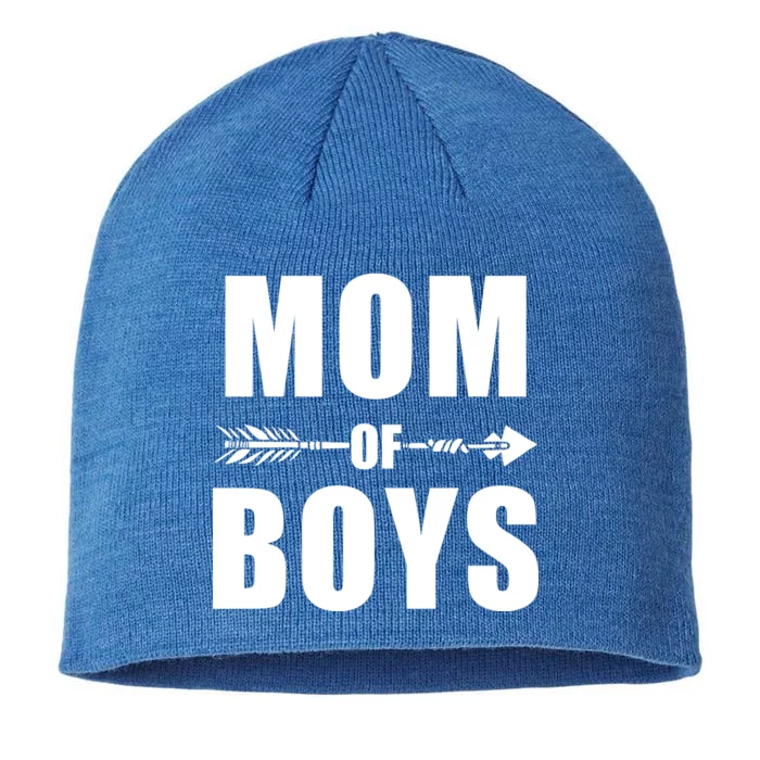 Mom of Boys Cute Mother's Day 8 1/2in Sustainable Knit Beanie