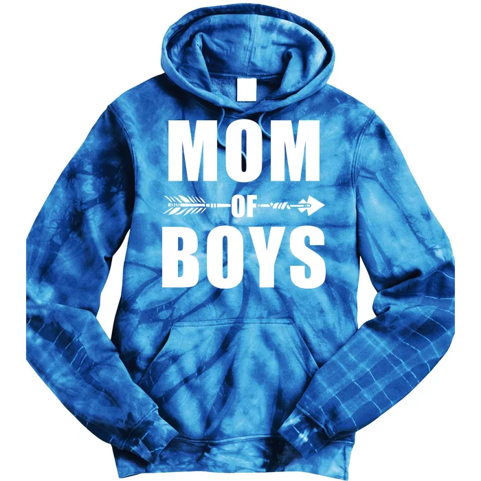 Mom of Boys Cute Mother's Day Tie Dye Hoodie