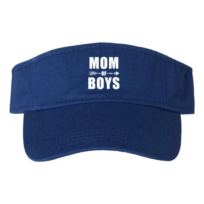 Mom of Boys Cute Mother's Day Valucap Bio-Washed Visor