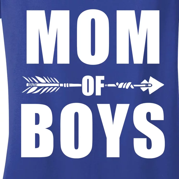 Mom of Boys Cute Mother's Day Women's V-Neck T-Shirt