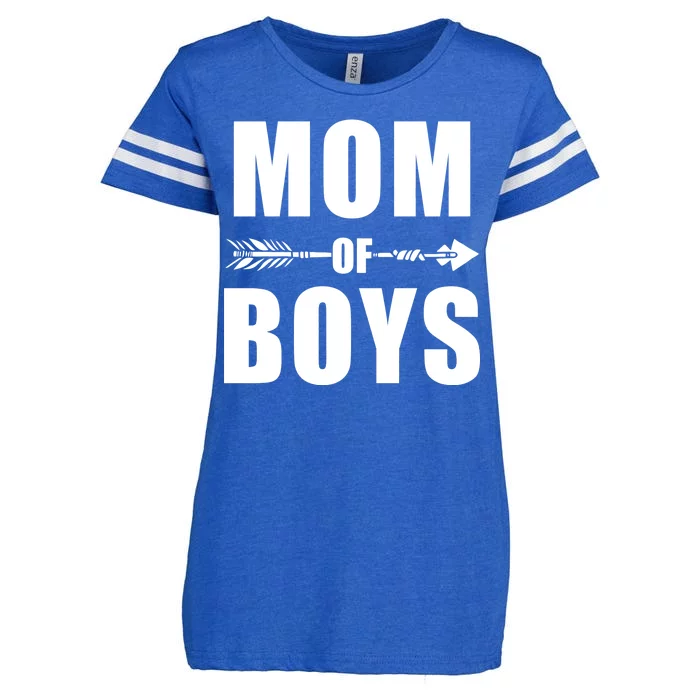 Mom of Boys Cute Mother's Day Enza Ladies Jersey Football T-Shirt