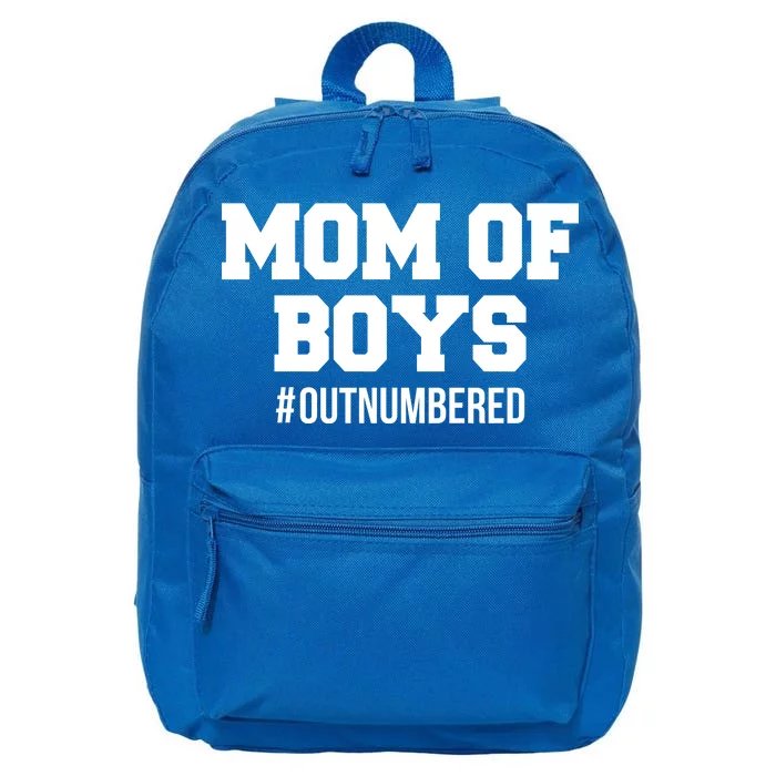 Mom of Boys Hashtag Out Numbered 16 in Basic Backpack