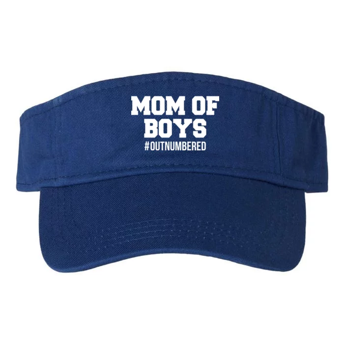 Mom of Boys Hashtag Out Numbered Valucap Bio-Washed Visor