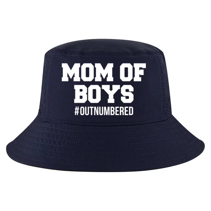 Mom of Boys Hashtag Out Numbered Cool Comfort Performance Bucket Hat