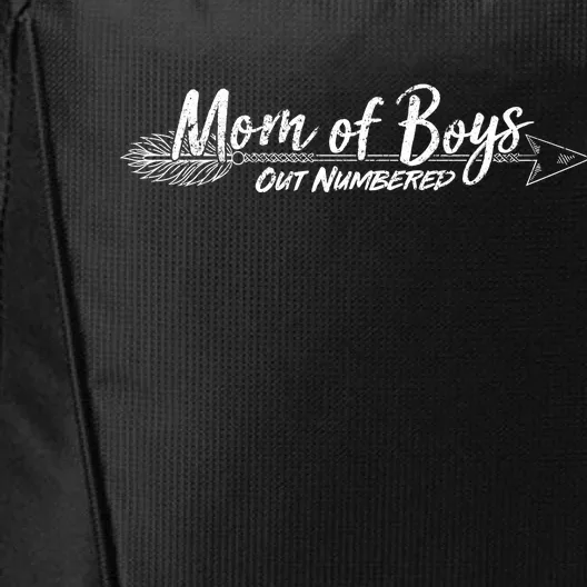 Mom Of Boys Outnumbered City Backpack