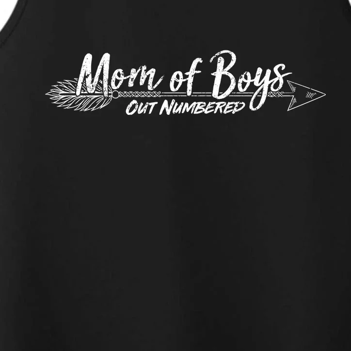 Mom Of Boys Outnumbered Performance Tank