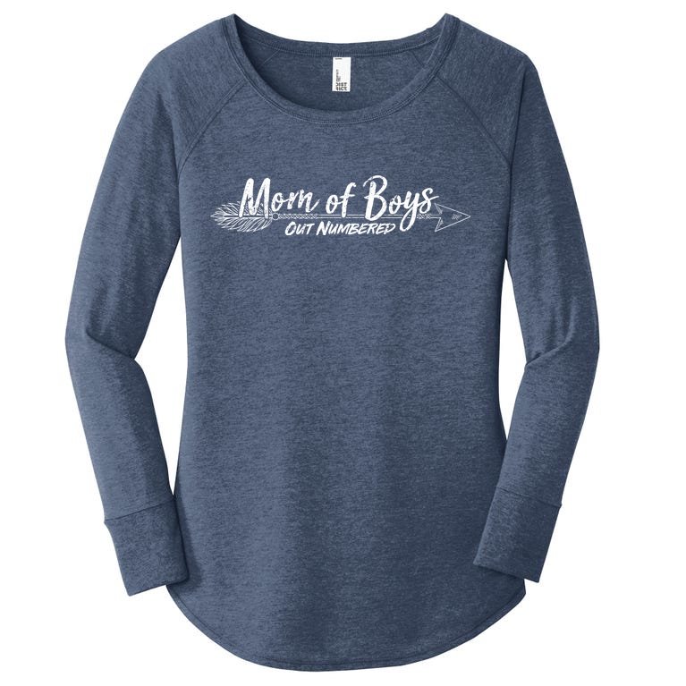 Mom Of Boys Outnumbered Women’s Perfect Tri Tunic Long Sleeve Shirt