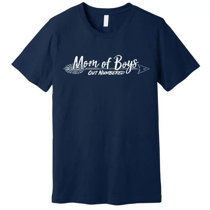 Mom Of Boys Outnumbered Premium T-Shirt