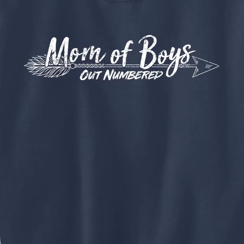 Mom Of Boys Outnumbered Kids Sweatshirt