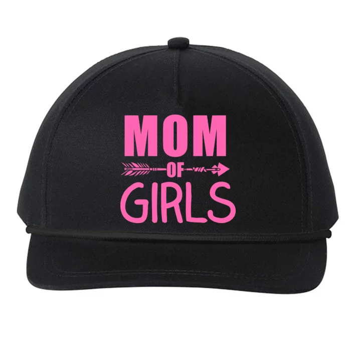 Mom of Girls Cute Mother's Day Snapback Five-Panel Rope Hat