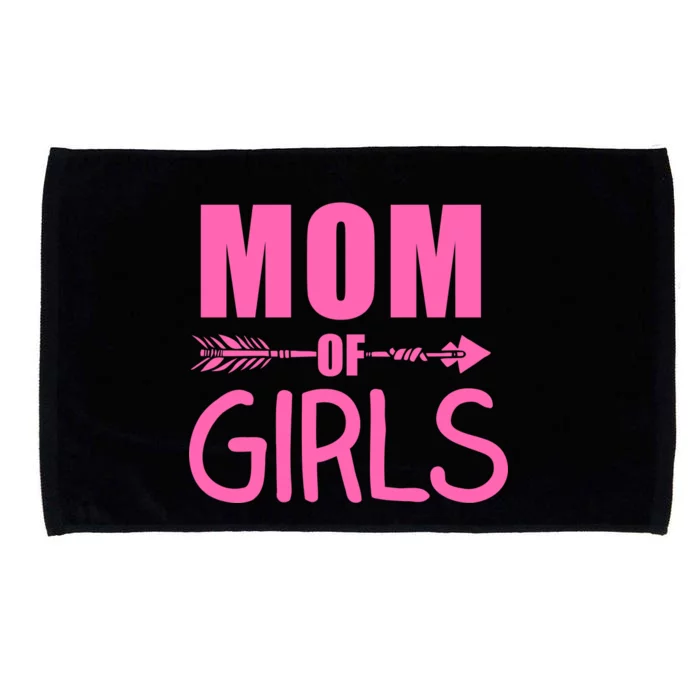 Mom of Girls Cute Mother's Day Microfiber Hand Towel