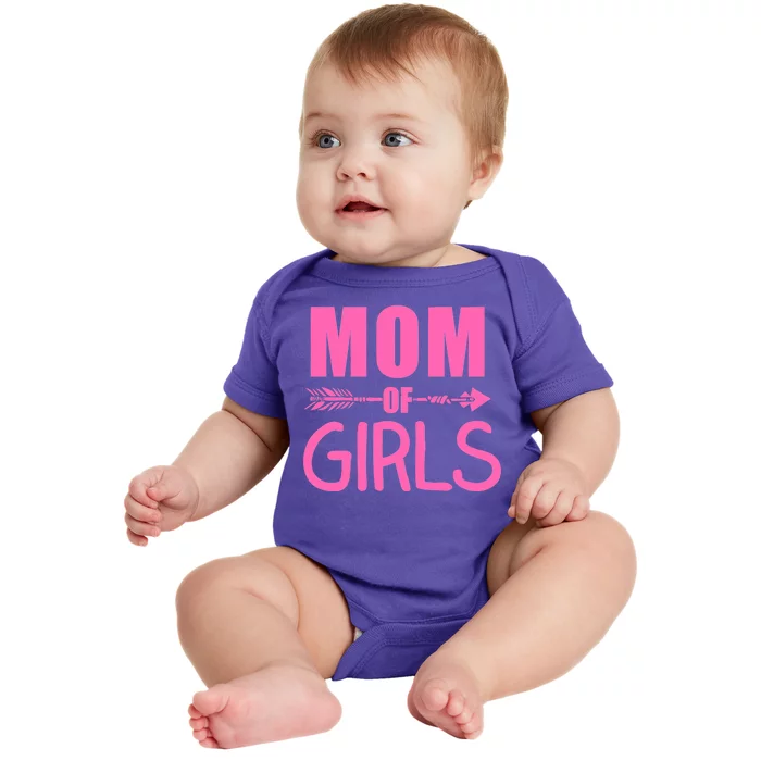 Mom of Girls Cute Mother's Day Baby Bodysuit