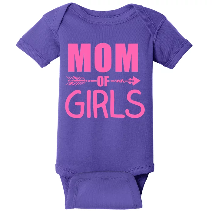 Mom of Girls Cute Mother's Day Baby Bodysuit