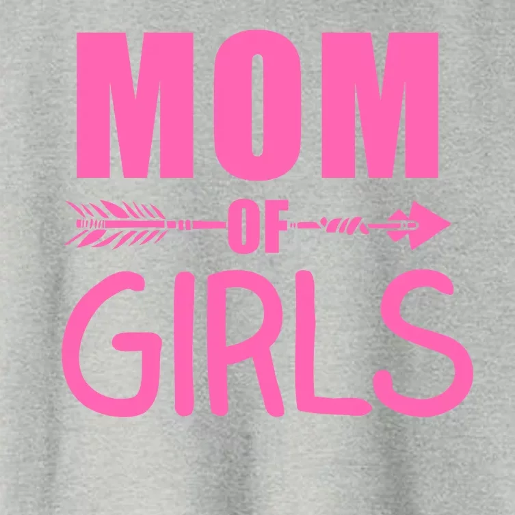 Mom of Girls Cute Mother's Day Women's Crop Top Tee