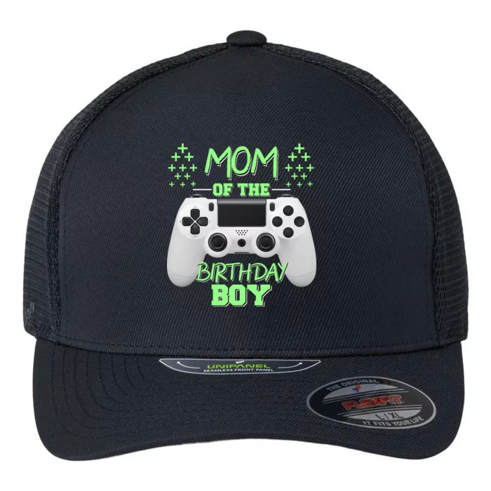 Mom Of The Birthday Boy Flexfit Unipanel Trucker Cap