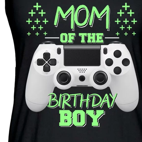 Mom Of The Birthday Boy Ladies Essential Flowy Tank