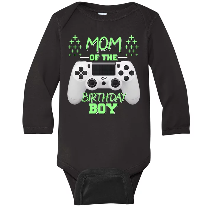 Mom Of The Birthday Boy Baby Long Sleeve Bodysuit