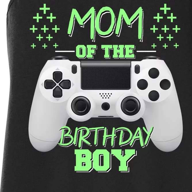 Mom Of The Birthday Boy Women's Racerback Tank