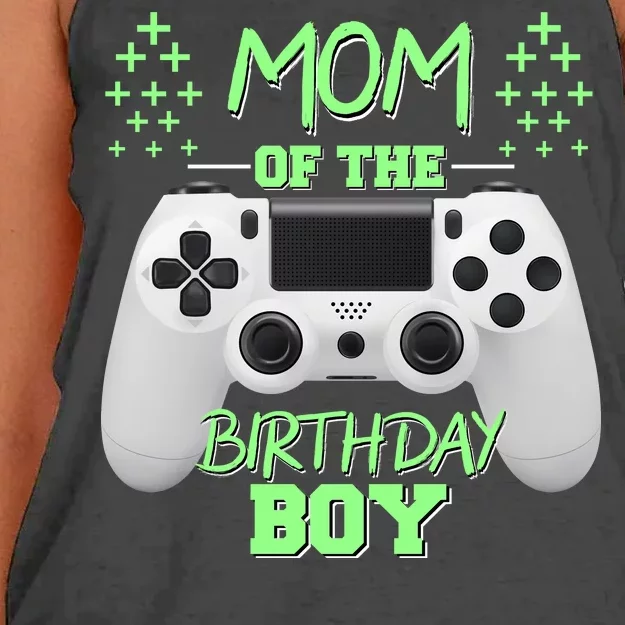 Mom Of The Birthday Boy Women's Knotted Racerback Tank