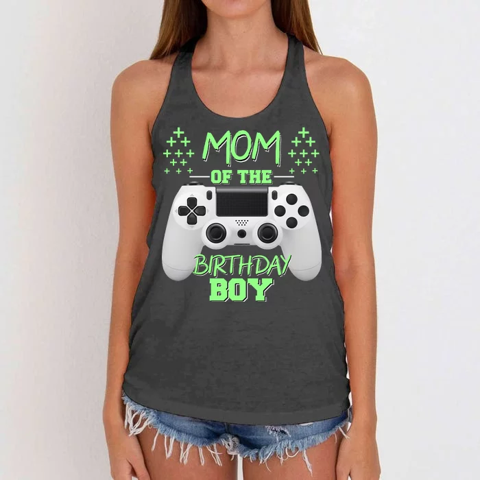 Mom Of The Birthday Boy Women's Knotted Racerback Tank