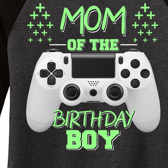 Mom Of The Birthday Boy Women's Tri-Blend 3/4-Sleeve Raglan Shirt