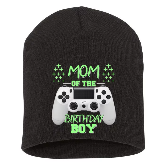 Mom Of The Birthday Boy Short Acrylic Beanie