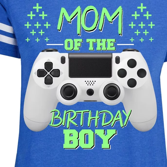 Mom Of The Birthday Boy Enza Ladies Jersey Football T-Shirt