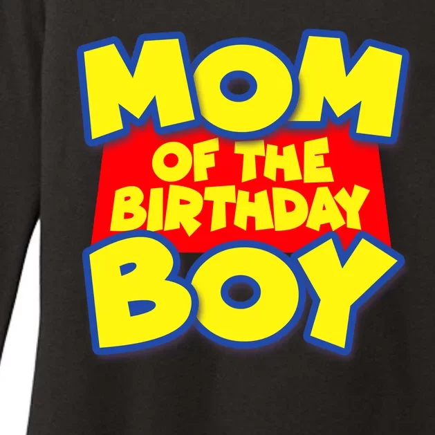 Mom of the Birthday Boy Spoof Toy Logo Womens CVC Long Sleeve Shirt