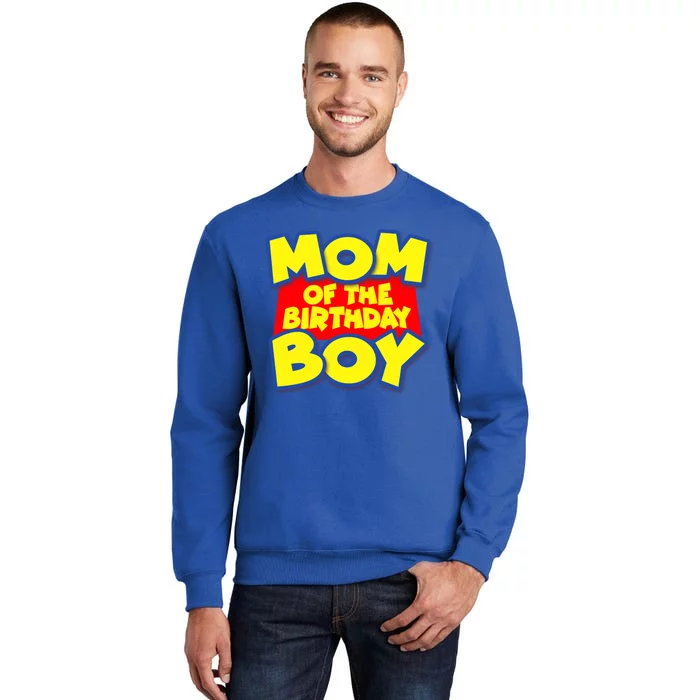 Mom of the Birthday Boy Spoof Toy Logo Sweatshirt