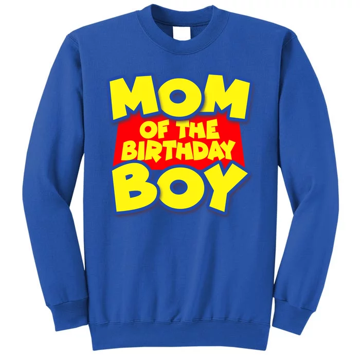 Mom of the Birthday Boy Spoof Toy Logo Sweatshirt