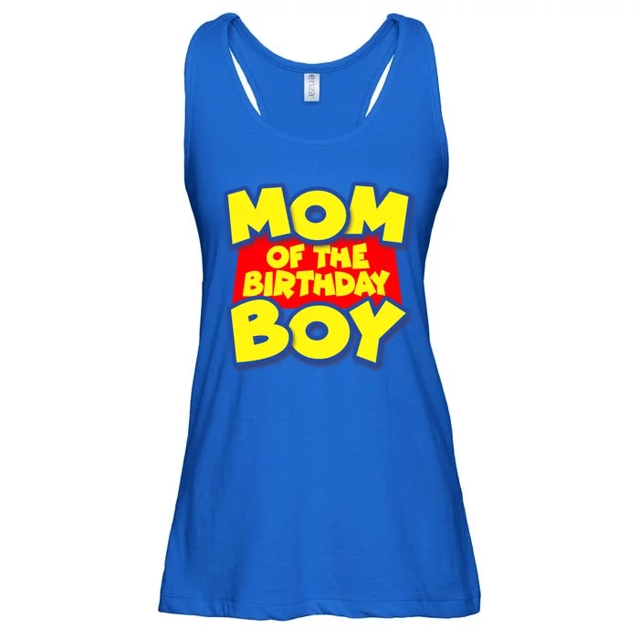 Mom of the Birthday Boy Spoof Toy Logo Ladies Essential Flowy Tank