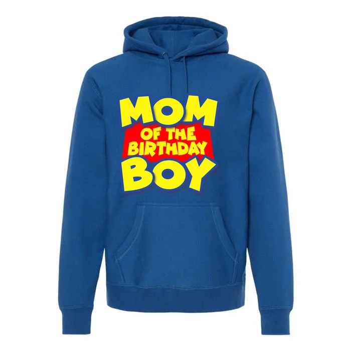 Mom of the Birthday Boy Spoof Toy Logo Premium Hoodie