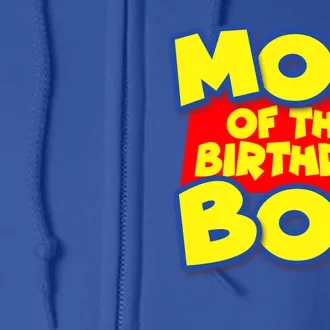 Mom of the Birthday Boy Spoof Toy Logo Full Zip Hoodie