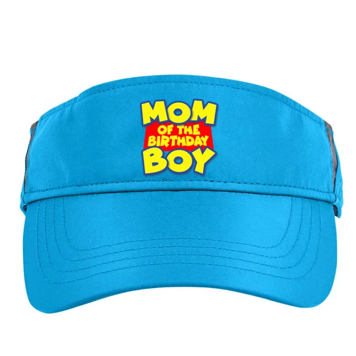 Mom of the Birthday Boy Spoof Toy Logo Adult Drive Performance Visor