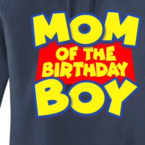 Mom of the Birthday Boy Spoof Toy Logo Women's Pullover Hoodie