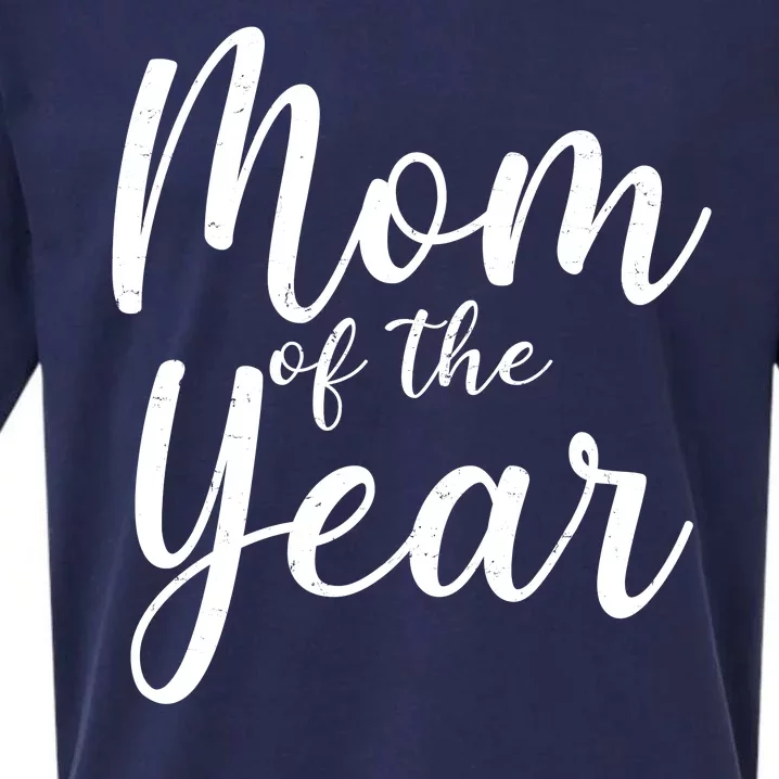 Mom of the Year Happy Mother's Day Sueded Cloud Jersey T-Shirt