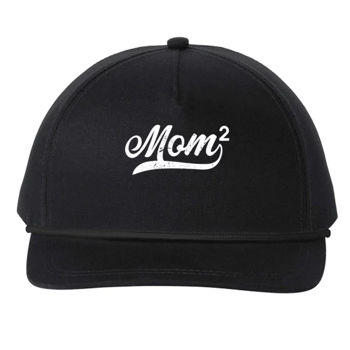 Mom Of Two Snapback Five-Panel Rope Hat