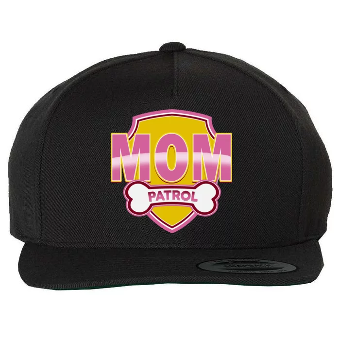 Mom Patrol Dog Mom Wool Snapback Cap