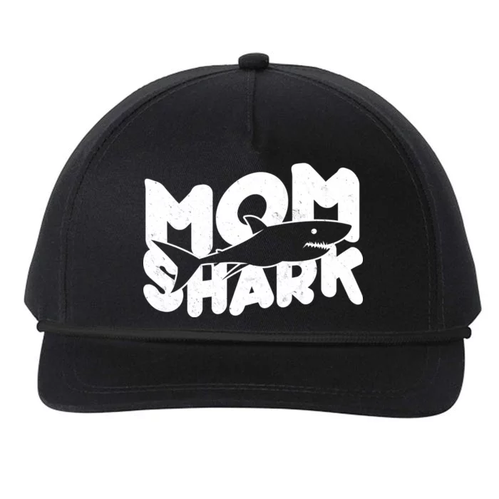 Mom Shark Funny Cute Snapback Five-Panel Rope Hat