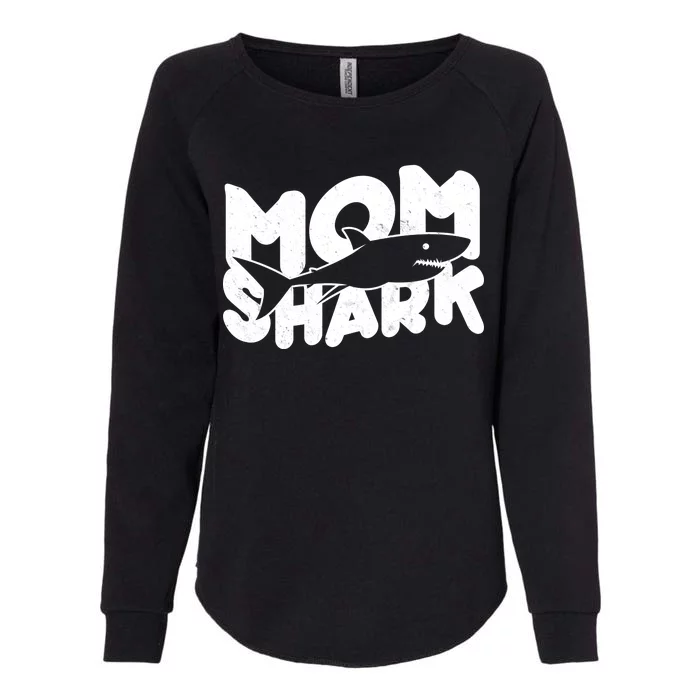 Mom Shark Funny Cute Womens California Wash Sweatshirt