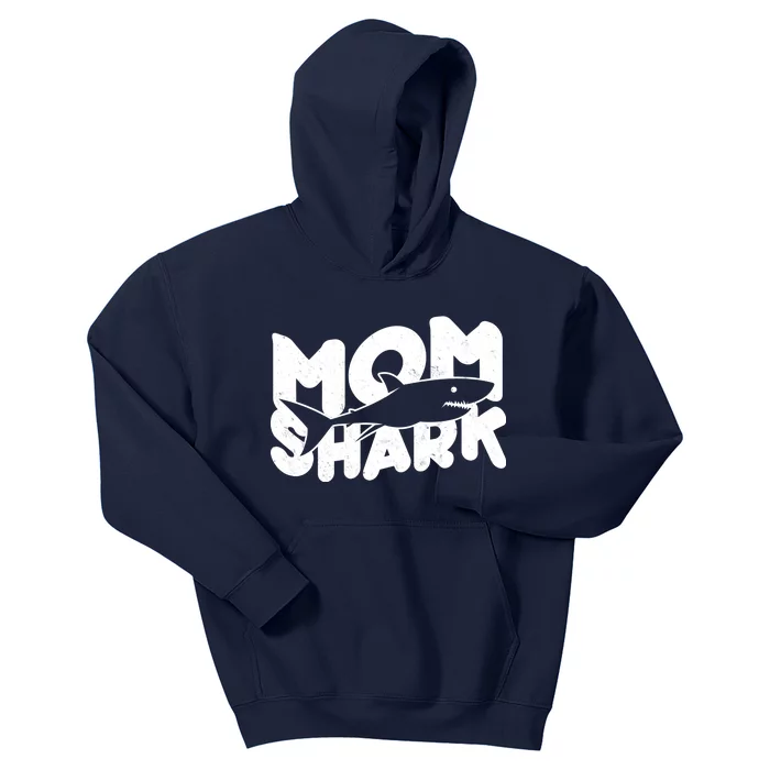 Mom Shark Funny Cute Kids Hoodie