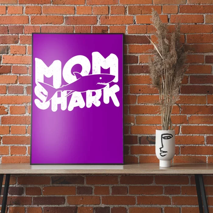 Mom Shark Funny Cute Poster