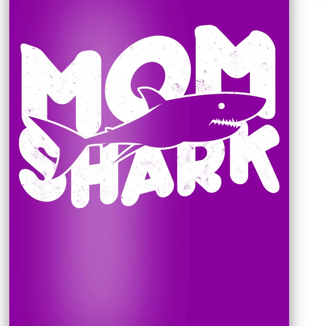 Mom Shark Funny Cute Poster