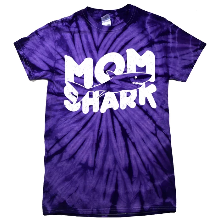 Mom Shark Funny Cute Tie-Dye T-Shirt