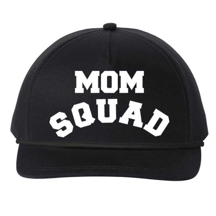 Mom Squad Bold Text Logo Snapback Five-Panel Rope Hat