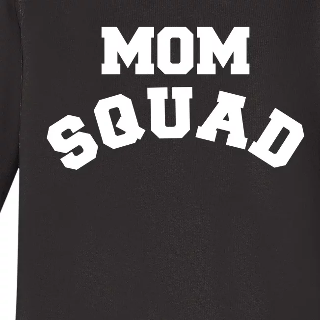 Mom Squad Bold Text Logo Baby Long Sleeve Bodysuit