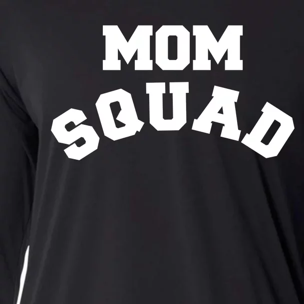 Mom Squad Bold Text Logo Cooling Performance Long Sleeve Crew