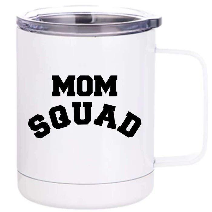 Mom Squad Bold Text Logo Front & Back 12oz Stainless Steel Tumbler Cup