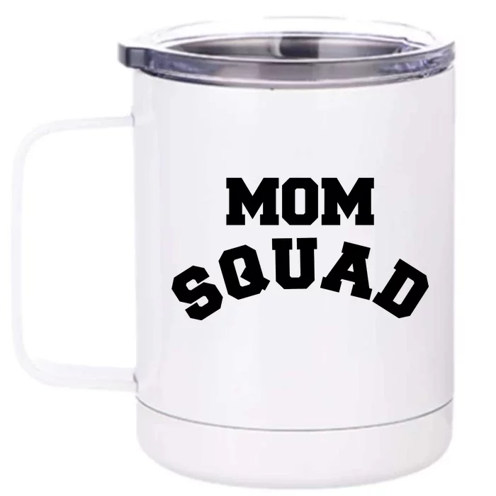 Mom Squad Bold Text Logo Front & Back 12oz Stainless Steel Tumbler Cup